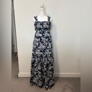 Abercrombie & Fitch Blue and White Floral Maxi Sundress